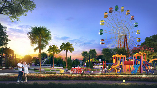 Khu vui chơi công viên Sky Park dự án nhà phố, Biệt thự Gem Sky World Đất Xanh