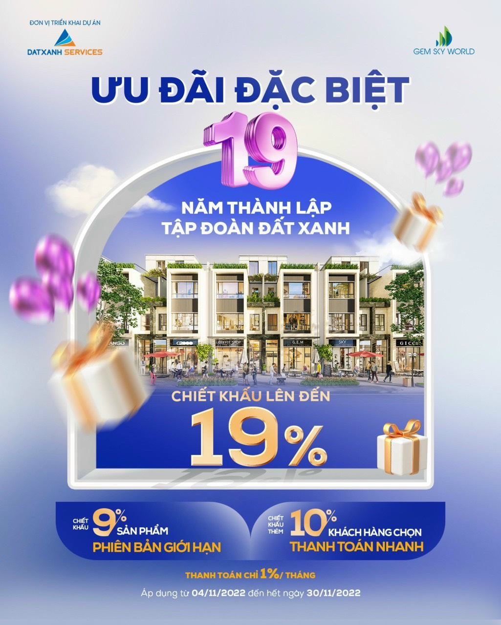Bùm nổ chính sách chiết khấu “deal vàng” từ dự án Gem Sky World